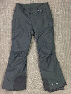 Columbia Bugaboo Omni Heat Snow Pants Womens Medium Short Gray Insulated Ski